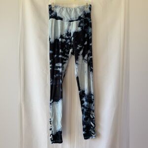 Rue 21 Blue Tie Dye criss cross leggings GUC Size Small